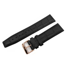 Vostok Europe Limousine Lederarmband / 22 mm / schwarz / Schließe rose