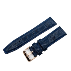 Vostok Europe Limousine Lederarmband / 23 mm / blau / Schließe rose