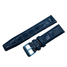 Vostok Europe Limousine Lederarmband / 22 mm / dunkelblau / Schließe blau