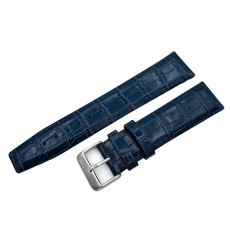 Vostok Europe Limousine Lederarmband / 22 mm / dunkelblau / Schließe mattiert