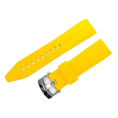 Vostok Europe Lunokhod 2 silicone strap / 25 mm / yellow / polished buckle