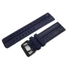 Vostok Europe Expedition Nordpol 1 / Everest Lederarmband / 24 mm / blau / Schließe schwarz