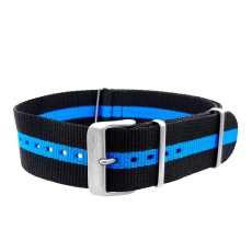 Vostok Europe Expedition Nordpol 1 / Everest Textilarmband / 24 mm / schwarz / blau / Schließe mattiert