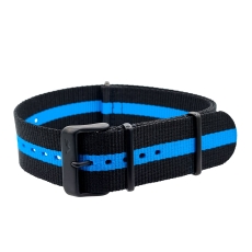 Vostok Europe Expedition North Pole / Everest Textilarmband / 24 mm / schwarz / blau / Schließe schwarz