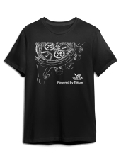 Vostok Europe T-Shirt "Powered by Tritium" schwarz