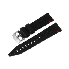 Vostok Europe Rocket N1 leather strap / 22 mm / black / silver buckle