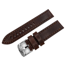 Vostok Europe Space Race / Almaz leather strap / 22 mm / brown / polished buckle