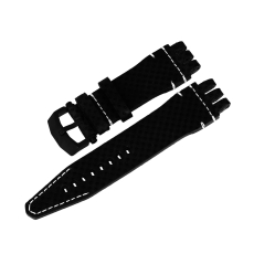 Vostok Europe VEareONE / Energia 2 Lederarmband / 26 mm / schwarz / grau / Schließe schwarz