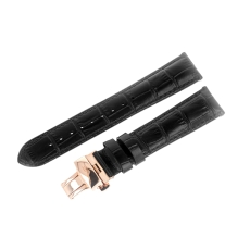 Vostok Europe Vilnelė Lederarmband / 20 mm / schwarz / Schließe rose