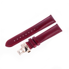 Vostok Europe Vilnelė Lederarmband / 20 mm / cranberry / Schließe rose